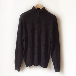 Oscar De La Renta Brown Knit Pullover Sweater